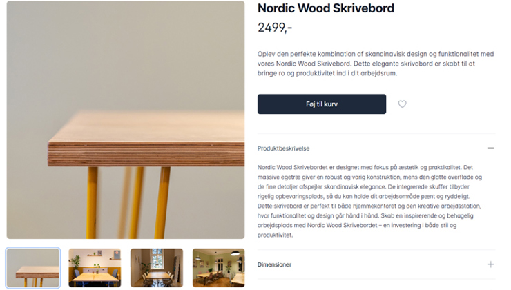 B2B Webshop Produkter Screenshot 2