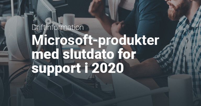 JCD Microsoft Slutdato Support 2020