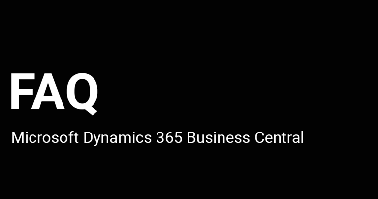 FAQ JCD Microsoft Dynamics 365 Business Central