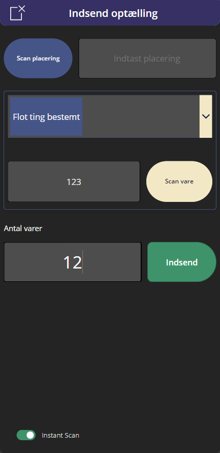 Scan Produkter Og Varer Applikation